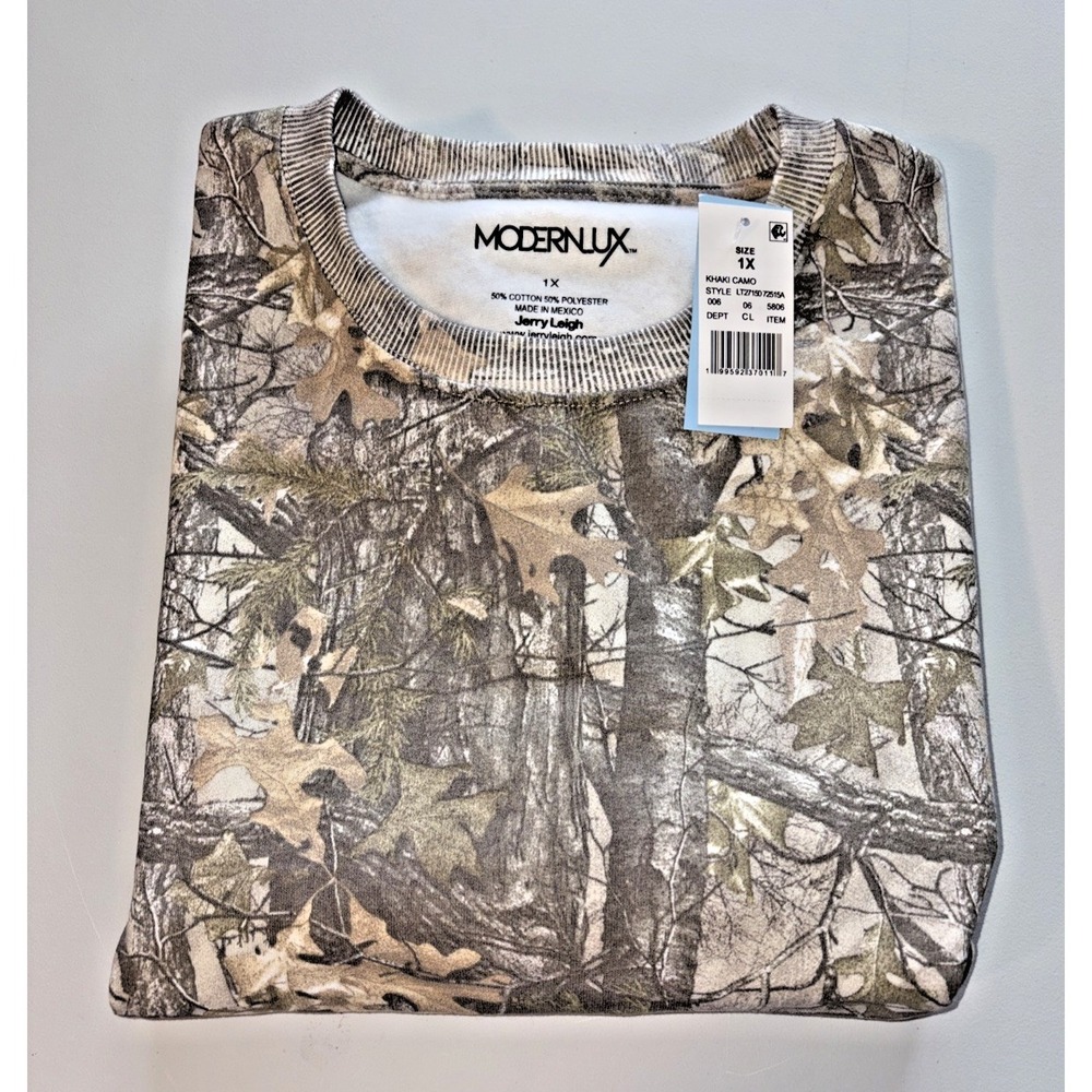 Modern Lux Khaki Camo Fleece Sweatshirt - Women's XL / 1XL